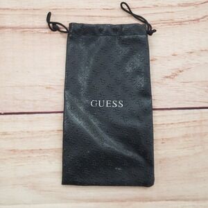Guess Glasses Case Black Monogrammed Drawstring Pouch Accessory